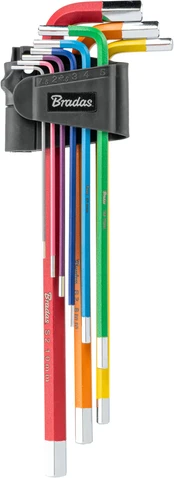 Šešiakampių raktų rinkinys Bradas DIY-HKH42-EL/B, šešiakampis, 9 vnt. kaina