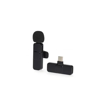 Belaidis prisegamas įkraunamas USB-C mikrofonas