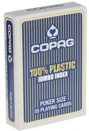 Copag 2 Corner Jumbo index žaidimo kortos (mėlynos)
