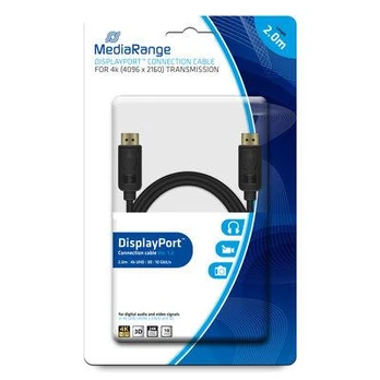 MediaRange DisplayPort Anschlusskabel 10 Gbit/s 2m juodas