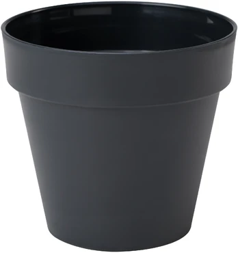 Vazonas Form Plastic Ibiza Soft Mat 4140-014, plastikinis, Ø 20 cm, juodas