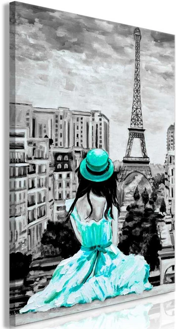Artgeist Paveikslas - Paris Colour (1 Part) Vertical Green