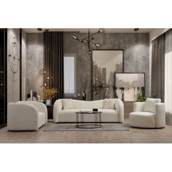 Dvivietė sofa Asos Cream-2 Kremas