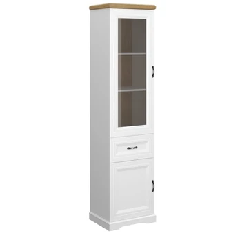 Vitrina Riva 1D1W1S, balta/ruda