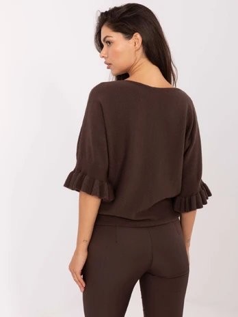 Sweter-IT-SW-99244.65-ciemny brązowy