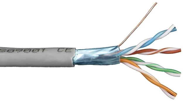 Kompiuterinis kabelis STP viengyslis, CAT5E, ekranuotas