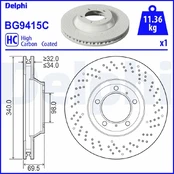 Stabdžių diskas DELPHI BG9415C kaina