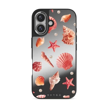 Seashells - iPhone 16 Case, Elite Mirror Dark (MagSafe) / Silver
