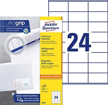 Avery Zweckform Etiketės 70x36mm - (3475)