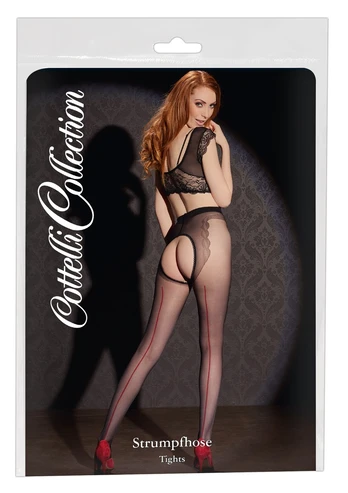 Cottelli legwear Crotchless Tights 3 Prisegamos kojinės