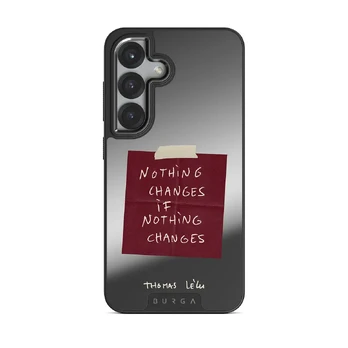 Nothing Changes - Samsung Galaxy S25 Case, Elite Mirror Dark (Magnetic) / Gunmetal