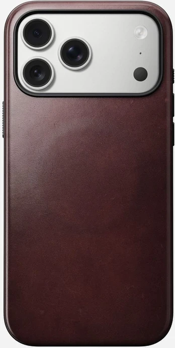 Nomad Modern Odinis dėklas, burgundy (Horween) - iPhone 17 Pro Max