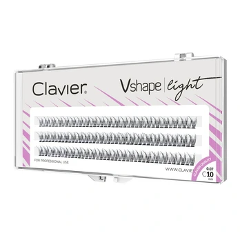 CLAVIER_V Shape Light blakstienų kuokšteliai, 10 mm