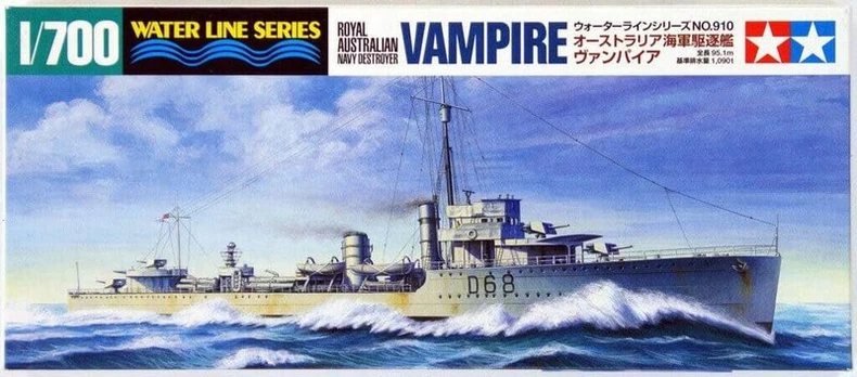 Tamiya – 31910 – modelis laivo naikintojas Vampire