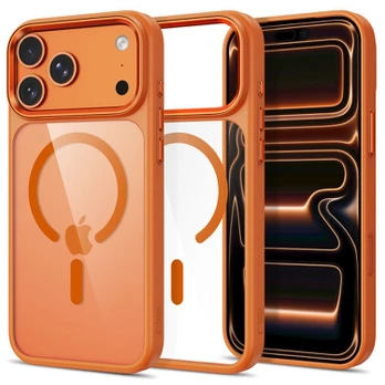 Dėklas TECH-PROTECT MAGMAT MAGSAFE CC IPHONE 17 PRO / 18 PRO COSMIC Oranžinis/CLEAR