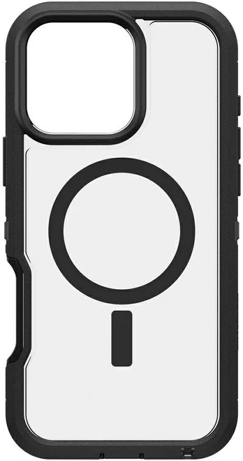 Dėklas Otterbox OB DEFND XTCLEAR APPLE IPHONE16/PRO MAX DARK SIDE - CLEAR/Juodas