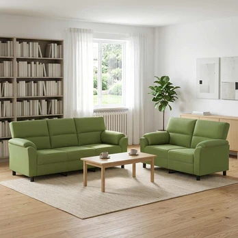 Sofa Sofos komplektas 2 vnt. Šviesiai žalia Aksomas