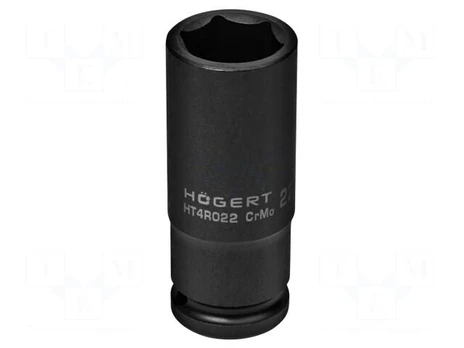 Socket | 6-angles,socket spanner,impact | HEX 22mm | 1/2" | long