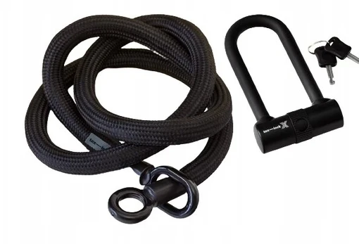 Dviračio grandinė tex-lock eyelet x-lock l 160cm juoda