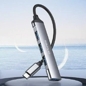 Hub USB - 4x USB AWEI CL-150T pilkos spalvos kaina
