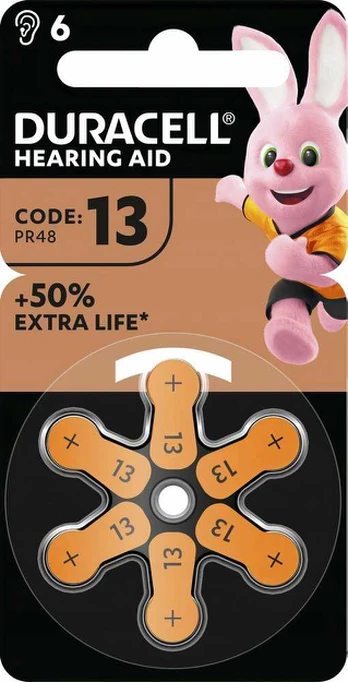 Duracell Bateria Aparaty słuchowe EasyTab 13 (PR48) 6St.
