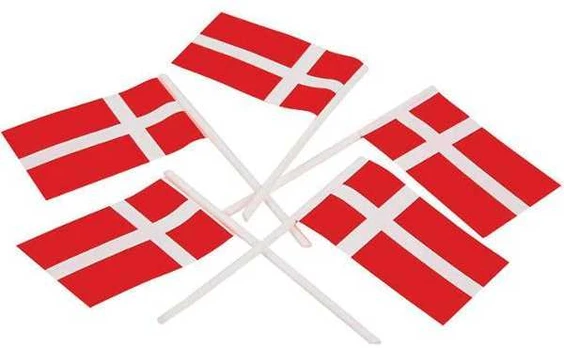 Ccpas Dansk flag, 30 x 50 mm, pakke a 100 stk.