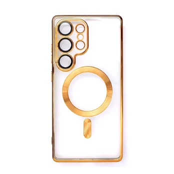 Dėklas Hurtel Electroplated Case with MagSafe galvanized for iPhone 16e - auksinis