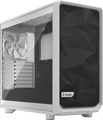 Fractal Design Meshify 2 Lite TG Clear White, E-ATX, Power supply included No | FD-C-MEL2A-04