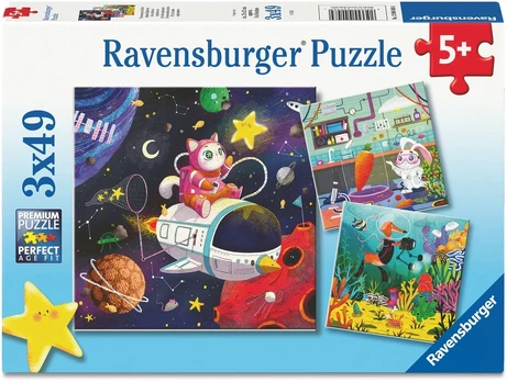 Ravensburger Dėlionė 3x49 vnt. - Mokslas