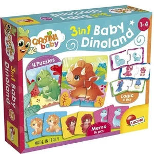 Lavinimo žaislas Lisciani Carotina Baby Dinoland 92529, įvairių spalvų