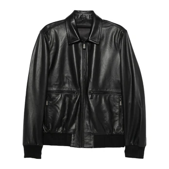 Odinė striukė vyrams, Juoda, Leather jacket