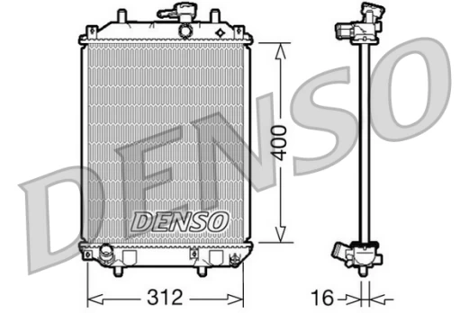 Variklio radiatorius DENSO DRM35002