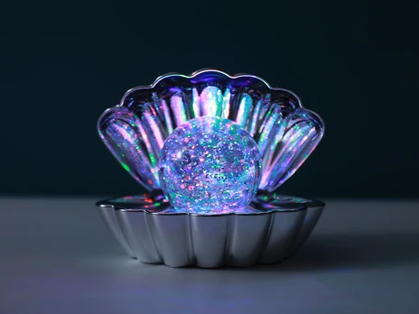 iTotal - Shell Lamp - Silver - 17.6 × 12.6 × 14.6 cm