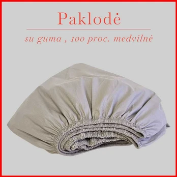 Paklodė su guma - 100x200+20cm.