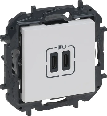 Legrand Niloe Step dvigubas USB lizdas 2xUSB c, 3a - baltas 863139B