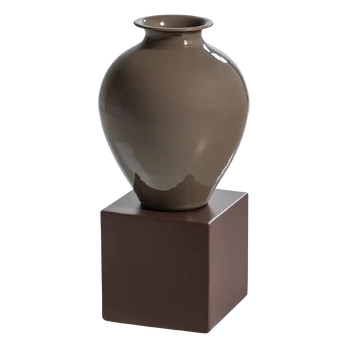 NUMO WALL DECO SET VASE/KUBE 39X19 CM METAL BROWN