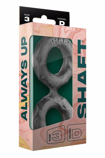 SHAFT Double C-Ring Model D Large Gray Flexiskin Silicone