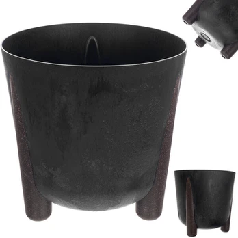 Gėlių vazonas su kojelėmis 34 cm juodas
