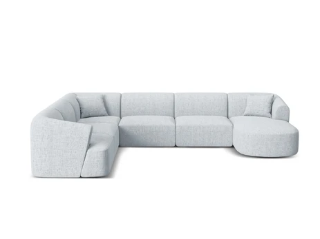 Modular Panoramic Left Corner Sofa, "Campi", 7 Seats, 330x255x70 Made in Europe