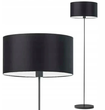 Moderni juoda Led grindų lempa su E27 gaubtu