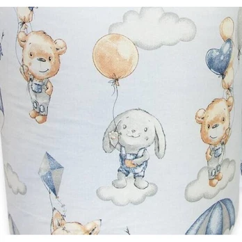 Cover set - 2 pcs - 120x90, 40x60 - ANIMALS in PARACHUTES - BLUE