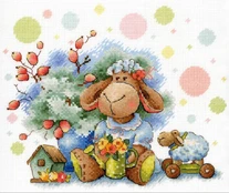 Cross-stitch kit "Curly sheep" SNV-835 kaina