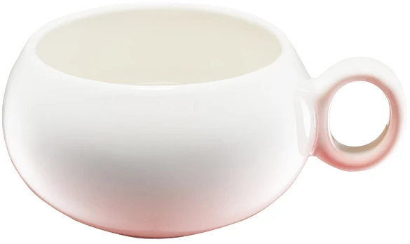 Puodelis Ambition Bella, balta/rožinė, 0.4 l