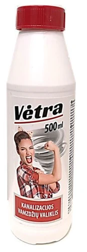 Kanalizacijos vamzdžių valiklis VĖTRA, 500 ml