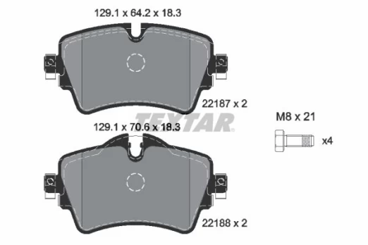 TEXTAR 2218701 Brake pad set