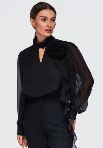 Palaidinė moterims Ombre OW-TS-E0085, juoda