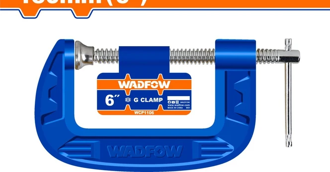 Spaustuvas WADFOW, G-formos, 150 mm, WCP1106