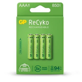 Akumuliatorius GP ReCyko+ AAA R03 850mAh NiMH 1.2V 4vnt.