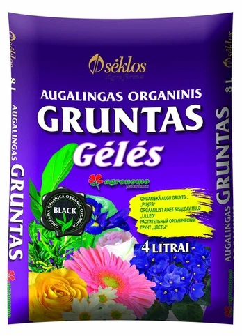 Augalingas organinis gruntas "Gėlė", 4 l