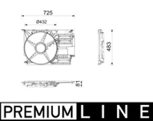 Apdanga, radiatoriaus ventiliatorius MAHLE CFS 30 000P